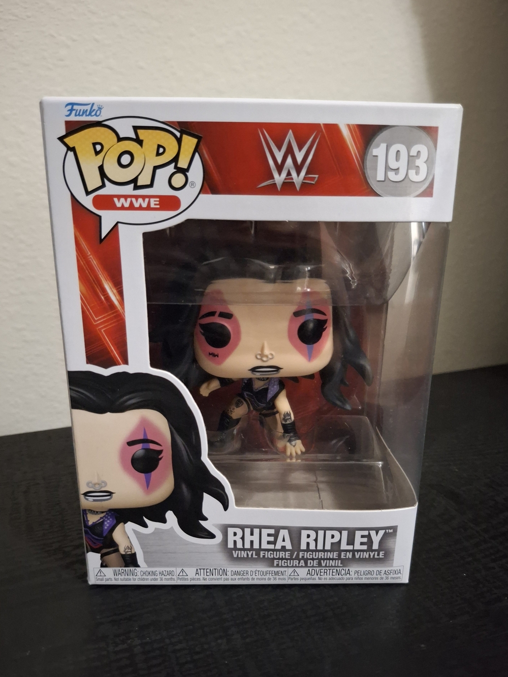 Funko Pop! WWE Rhea Ripley #193 Vinyl Figure - Black & Pink